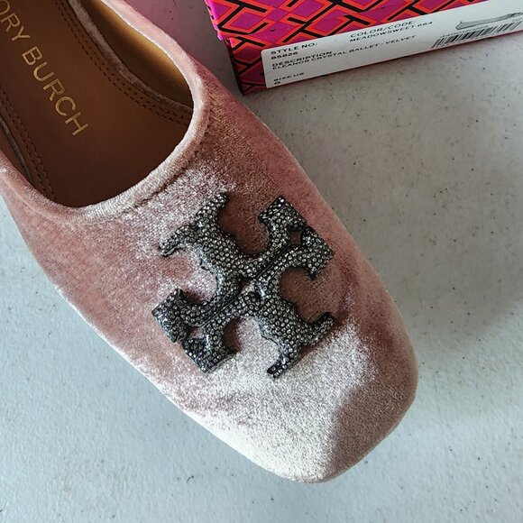 Tory Burch Velvet Ballet Flats "EUC" - Picture 3 of 16